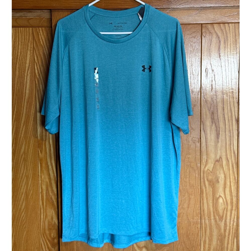 NWT Men's Under Armour Tech Tee Short Sleeve Blue XXL
